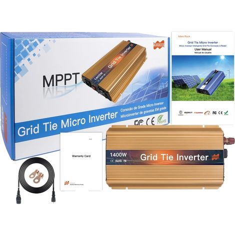 Onduleur Solaire, Technologie MPPT, Large Compatibilité, Or, 190-260VAC, 18V (10.8-30VDC) (1/2)