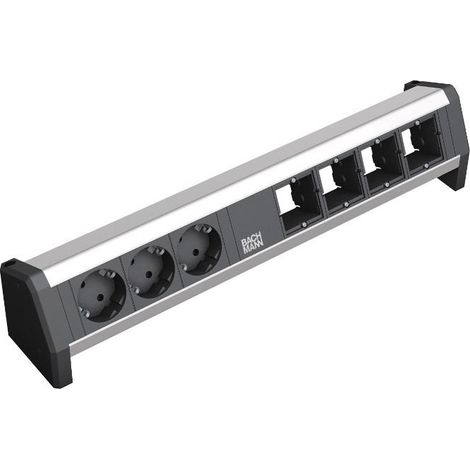 Bachmann 902.003 base múltiple 3 salidas AC Negro, Plata