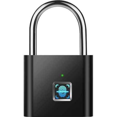 Cadenas à empreintes digitales, serrure intelligente à empreintes digitales, charge USB, cadenas en alliage de zinc, cadenas sans clé pour salle de sport, porte, bagages, valise, école