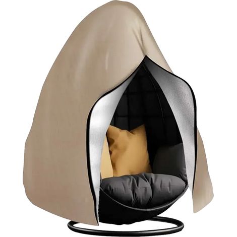 Housse de Chaise Œuf Suspendue, Imperméable, Résistante, Kaki, 115X190CM (1/2)