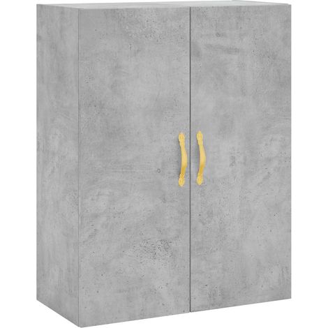 Armoire murale gris béton 69,5x34x90 cm