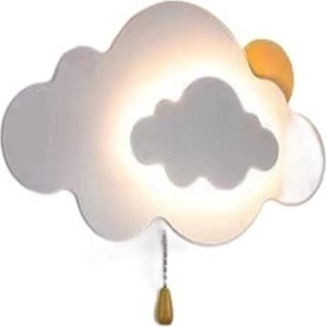 Plafonnier nuage créatif pour enfants, applique murale, lampe de plafond à lumière chaude pour chambre d'enfant, blanc (1/4)