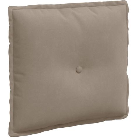 Back Pillow Taupe 50 x 45 cm Microfibre Fabric vidaXL