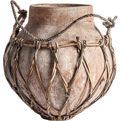 Vase terracotta marron style classique finition naturelle chaleureuse - Marron terracotta naturel chaleureux (1/3)