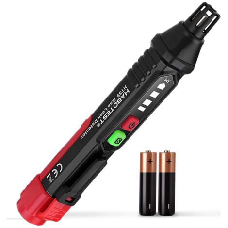 Détecteur de gaz naturel, détecteur de fuite de gaz TopTes PT177 avec alarme sonore et visuelle, détecteur de gaz portable alimenté par batterie propane, butane, méthane pour camping-car (batterie x2 (1/4)