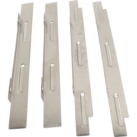 Pare-vent en acier inoxydable (lot de 4) pour plaque de cuisson de 91 cm (36 pouces) : combustion stable, réglable, pour la maison. (1/5)