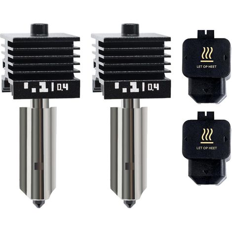 Tête d'impression de rechange pour système de changement rapide de buse Full Metal Hotend et Idle Quick Change (1 pièce) - Compatible avec Bambu Lab H2D, H2S et Combo - Argent (1/5)