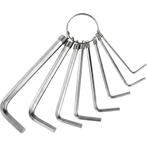 8 Pièces Jeu de Clef Allen Métriques 1,5/2/2,5/3/3,5/4/5/6 mm,Clé Allen Longues pour Réparations Délicates de Vélo,Voiture et Moto,Cles Allen pour Garage et Maison (1/5)