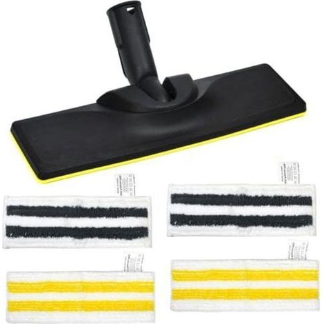 Floor Nozzle Set Compatible with Kärcher SC2 SC3 SC4 SC5, Replacement Accessory Compatible with Kärcher Easyfix Steam Cleaner, with 1 Floor Nozzle, 4 Microfiber Mop Pads (1/5)