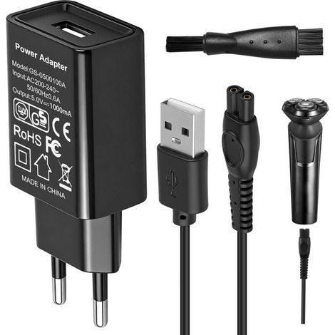 5 V Beard Trimmer Charger for Philips OneBlade QP2734 QP2824 QP2724 QP2834 QP4631 QP4530 MG7910 MG5910 MG7930 MG7950 MG9510 Charging Cable Cord Power Supply Shaver