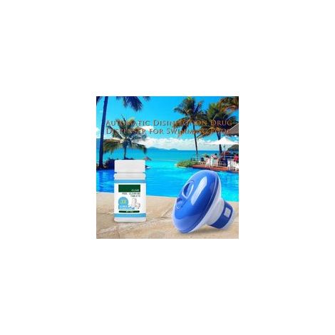 Comprimés effervescents de chlore pour piscine, avec distributeur flottant, pour le traitement de l'eau des piscines, baignoires et spas. (1/5)