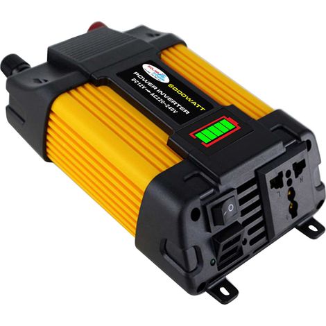 Onduleur onde sinusoïdale modifiée 4000 W, convertisseur 12 V CC vers 220 V CA, chargeur allume-cigare + USB (LED) (1/5)