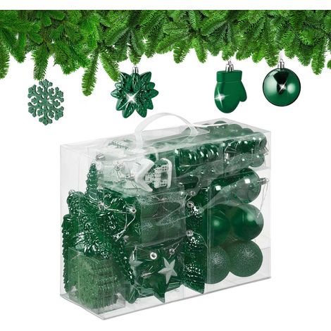 Juego de adornos navideños, 100 piezas, 10 diseños