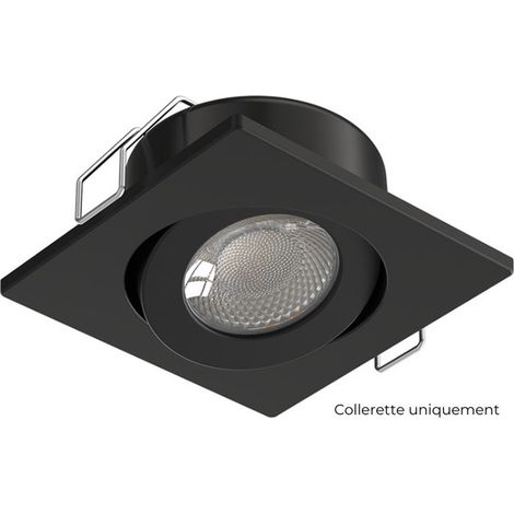 Collerette Carrée Noir Mat pour COMA - TBC102MB - SOLUM