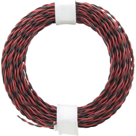 Donau Elektronik 210-10 Litze 2 x 0.04 mm² Rot/Schwarz 10 m