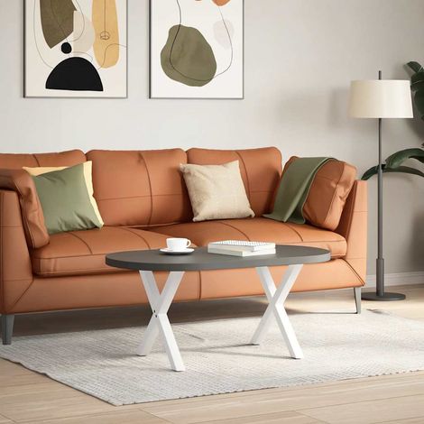 Maison Exclusive - Couchtischbeine X-Form 2 Stk. Weiß 50x(42-43)