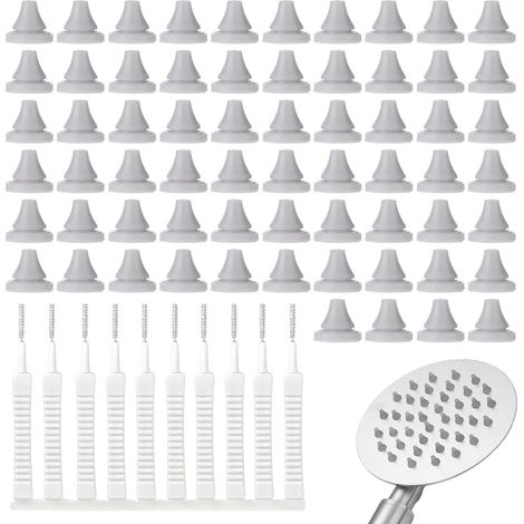 100 Pièces Buses de Douche en Silicone Buses de Rechange Pommeau de Douche Trou de Pulvérisation Remplacer les Pièces Buse Bec D'Arrosage Universel pour Diamètre du Trou de 4mm (1/5)