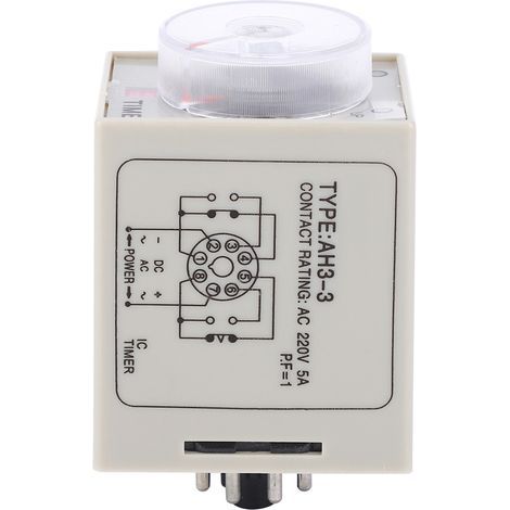 Relais temporisé AH3-3, minuterie de retard réglable, interrupteur AC 220V pour système de contrôle automatique (1/5)