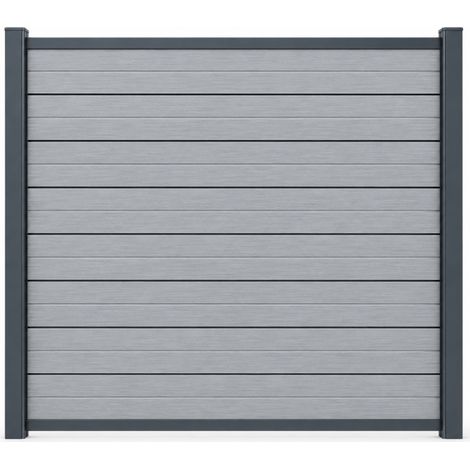 Kit Completo Valla Composite Coextruido Reversible 1,50x1,80m Gris Antracita/Gris Claro (1/5)