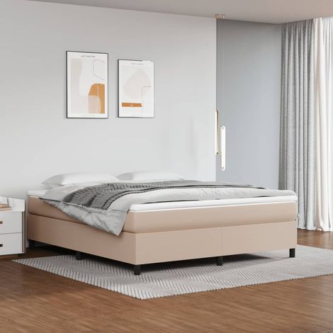 Lit Adulte moderne, Lit à sommier tapissier avec matelas Cappuccino 160x200 cm NAJO5037