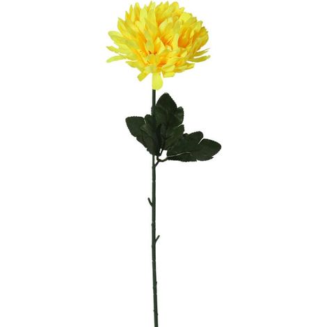 Crisantemo de flor simple de 50 cm, color amarillo (1/2)