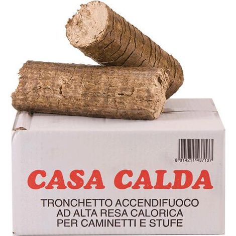 TRONCHETTO PER STUFE E CAMINI CONFEZIONE 8 PEZZI KG. 10 LEGNA ECOMBUSTIBILI