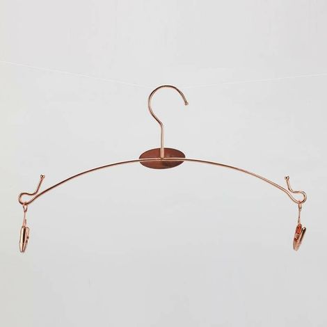 VURAHOME - Cintre doré avec pince, pince à sous-vêtements de soutien-gorge, facile à organiser et à ranger, solide et durable Or rose 8pcs (1/4)
