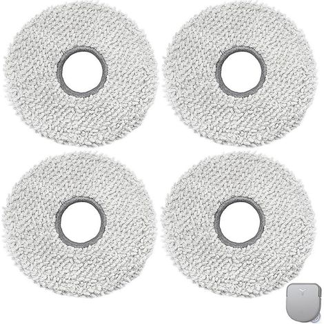 Replacement Cleaning Cloth Accessories for ECOVACS DEEBOT X5 Omni / X5 Pro Robot Vacuum Cleaner, Soft Microfiber Cloth - 4 Pieces (1/5)