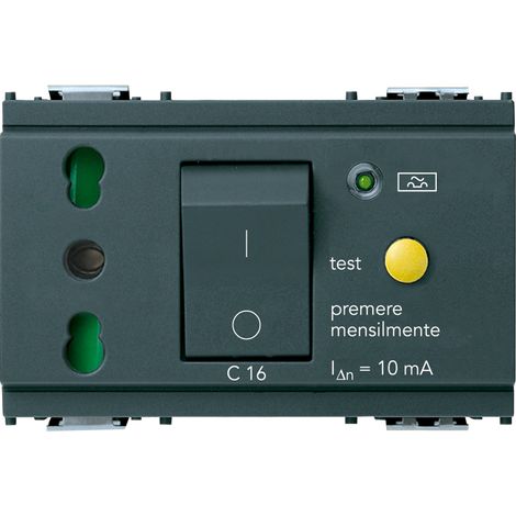 VIMAR - 16283 Presa 2P+T 16A P17/11 intb+MTDiff C16 g