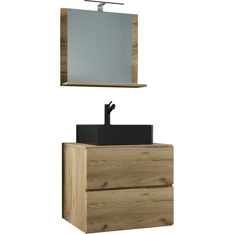 3 pcs lavabo salle de bain meubles Lendas 60 cm M 124x60x52 - VCM (1/4)