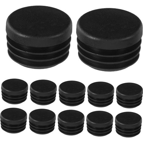 120 embouts de protection ronds noirs pour pieds table et chaise (1/5)