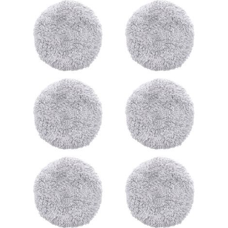 6 pieces de remplacement de chiffon de vadrouille lavable pour HOBOT 168/188 Robot de nettoyage de vitres tampons de vadrouille en microfibre accessoires reutilisables,modele:Gris 6 PCS (1/4)