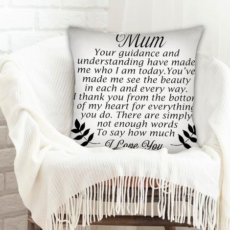 Housse de coussin 45x45 cm carrée maison douce confortable pour la Fête des Pères