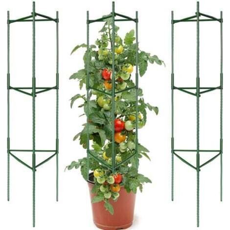 Lot de 3 cages de support pour plantes de jardin, cages à tomates, cage à plantes, treillis végétal, piquets de support pour tomates, treillis de support pour plantes grimpantes (1/4)