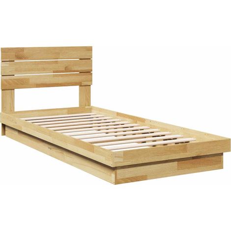 vidaXL Struttura Letto con Testiera Senza Materasso 100x200 cm (1/4)