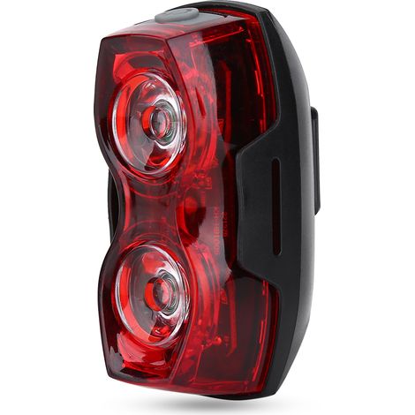 Feu arrière de selle LED extérieur pour vélo, accessoire de sécurité nocturne avec lumière rouge d'avertissement (1/5)