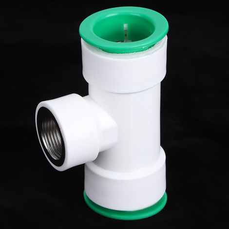 Raccord de plomberie en T à bouchon droit en plastique PPR de 32 mm avec filetage interne de 3/4 à une extrémité (raccord de manuel de plomberie). (1/5)