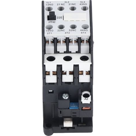 Contacteur Domestique 220V 16A, 2 Contacts NO + 2 NC pour Installation sur Rail DIN, 50/60Hz
