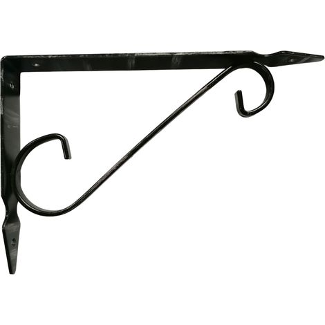 VECA - REGGIMENSOLA IN FERRO BATTUTO PERARREDO CASA 15CM - COLORE NERO