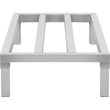 Mophorn Support de rangement en aluminium, support de rangement commercial pour aliments au sol de 48 po x 20 po, 8 po au-dessus du sol, capacité de 1 800 lb (1/5)