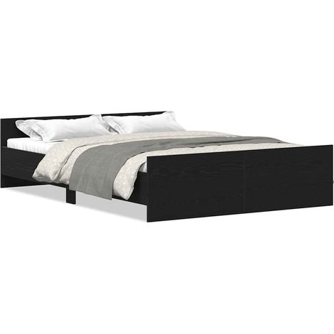 Maison Exclusive - Giroletto senza Materasso Rovere Nero 120x200 cm Truciolato (1/5)