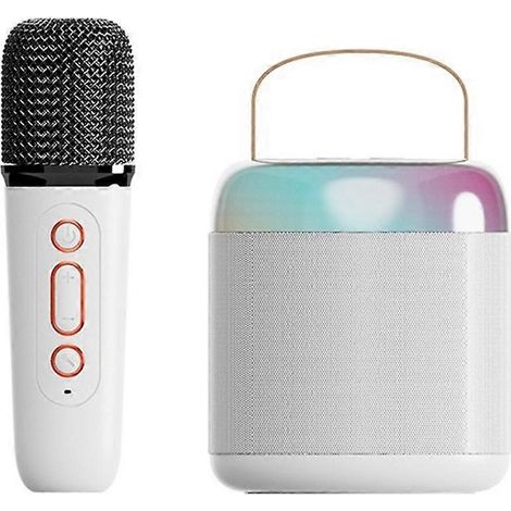 Mini enceinte portable Bluetooth 5.3 avec éclairage LED au rythme de la musique, idéale pour la famille et les activités de plein air. (1/4)