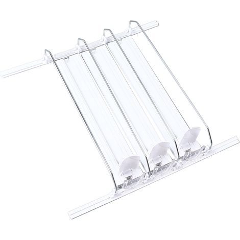 Distributeur de boissons automatique de 38 cm pour réfrigérateur, 35 cl, 47 cl et 59 cl, en forme de E, blanc, largeur réglable. (1/5)