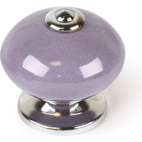 Boite 10 Boutons Porcel Mauve D 40mm Base+centre Chrome Ref 7-e51727 (1/2)