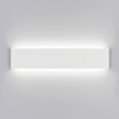 applique Murale Interieur Led 36cm Blanc Lampe Murale 14w Blanc Froid Luminaire Mural Moderne Pour Chambre Salon Escalier Couloir Salle De Bain 22 (1/3)