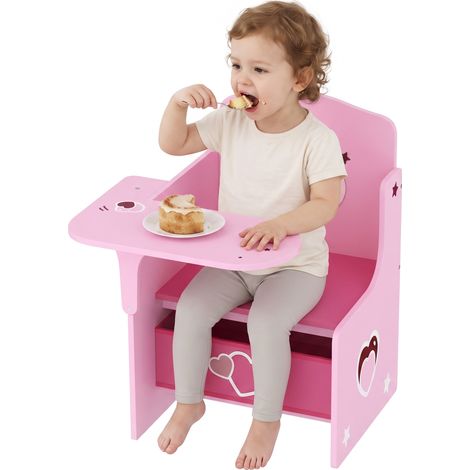 AIYAPLAY Kids Table and Chair Set, Toddler Desk Chair with Storage Bins