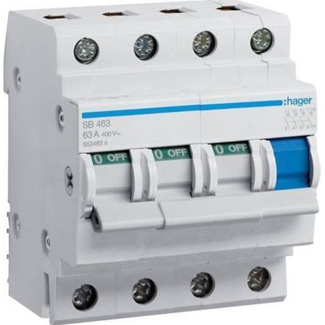 Interruttore Hager sb463 4 poli 63A