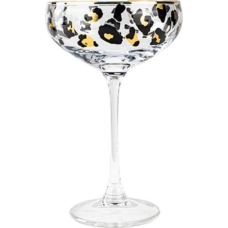 Lot de 4 coupes en verre 27cl, LEOPARD