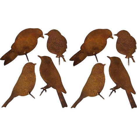 Ornements d'oiseaux en fer forgé, sculptures en silhouette d'oiseaux -- (1/5)