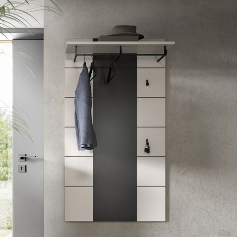 Portemanteau 80x29x141cm décor blanc - KANUT